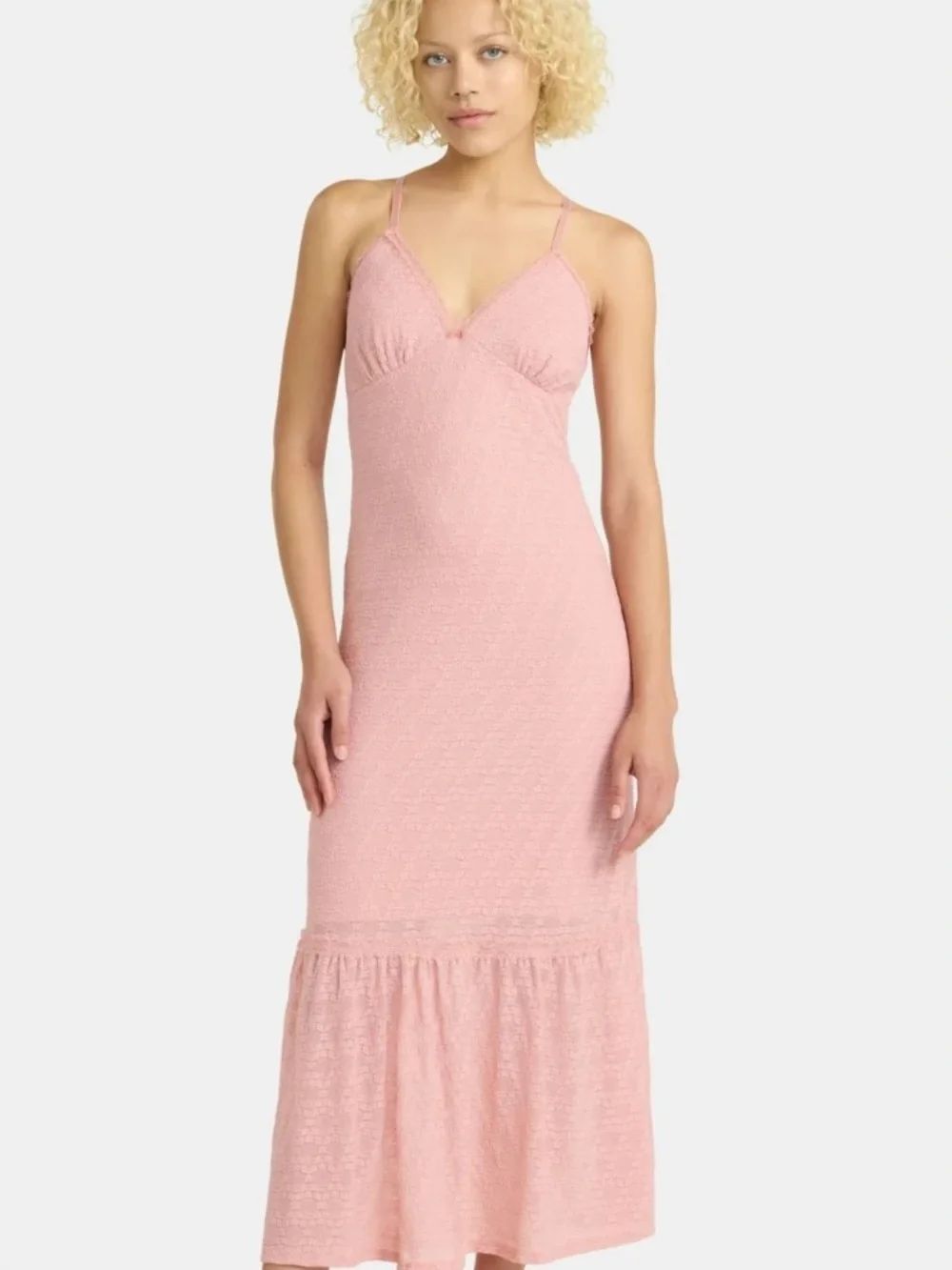 No Boundaries XXS pink maxi dress